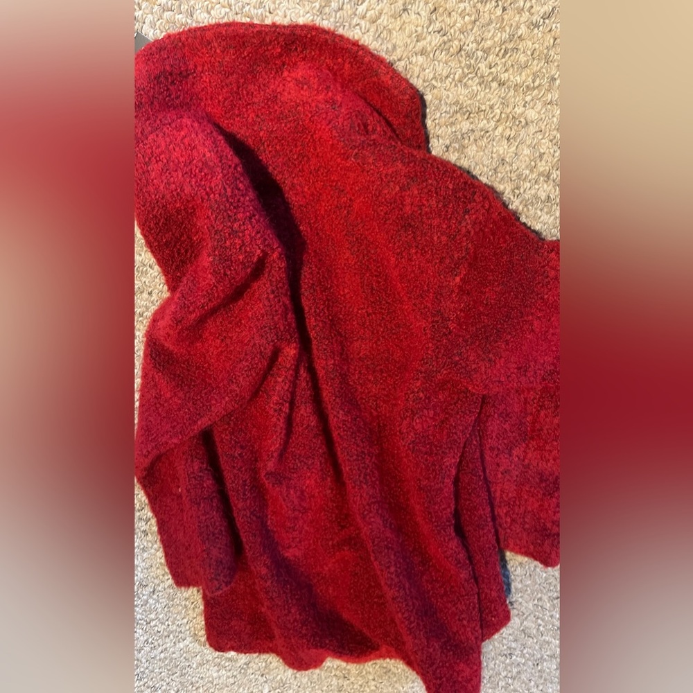 Wool. alpaca, mohair, poly blend brick red coat. Size 8. Never worn. Tag. - Picture 5 of 6